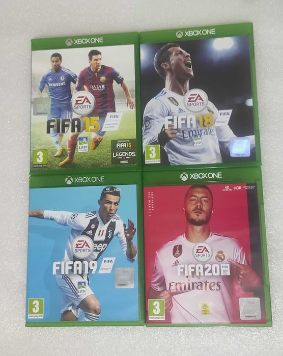 Conjunto de 4 Jogos Xbox One Por 10€ Fifa 20, 19, 18, 15