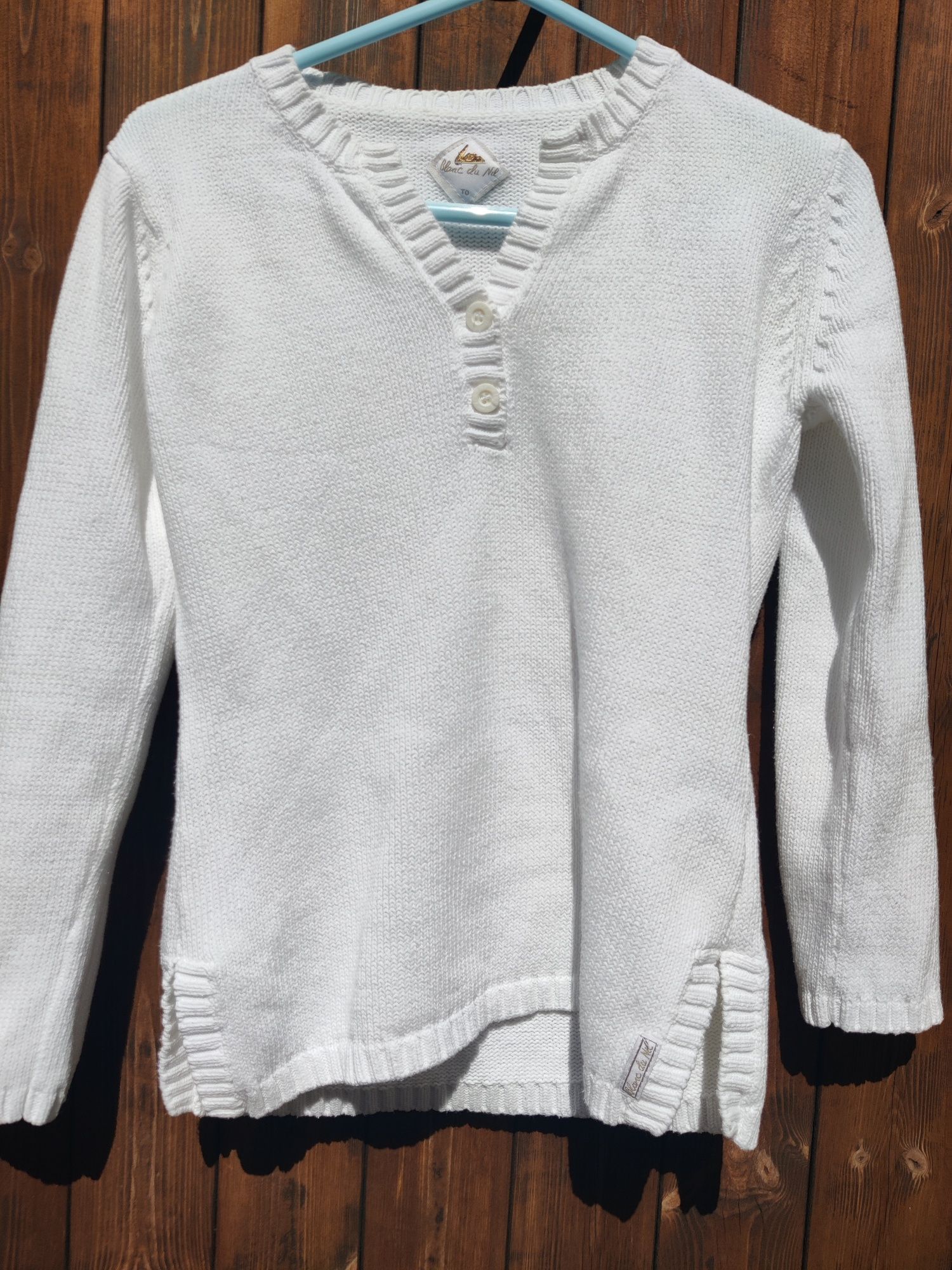 Camisola branca, manga comprida, Blanc du Nil, Taille 0