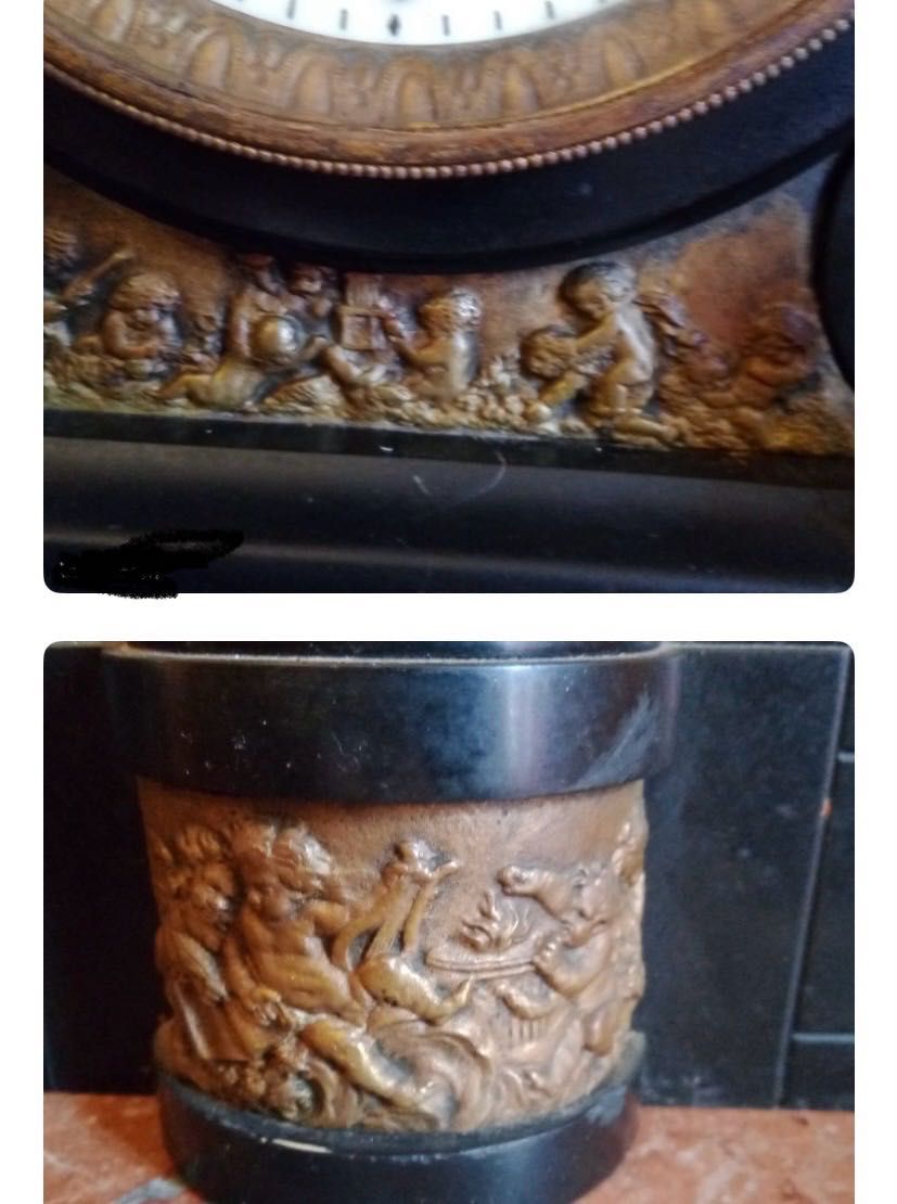 Relógio antigo mármore Napoleão 3