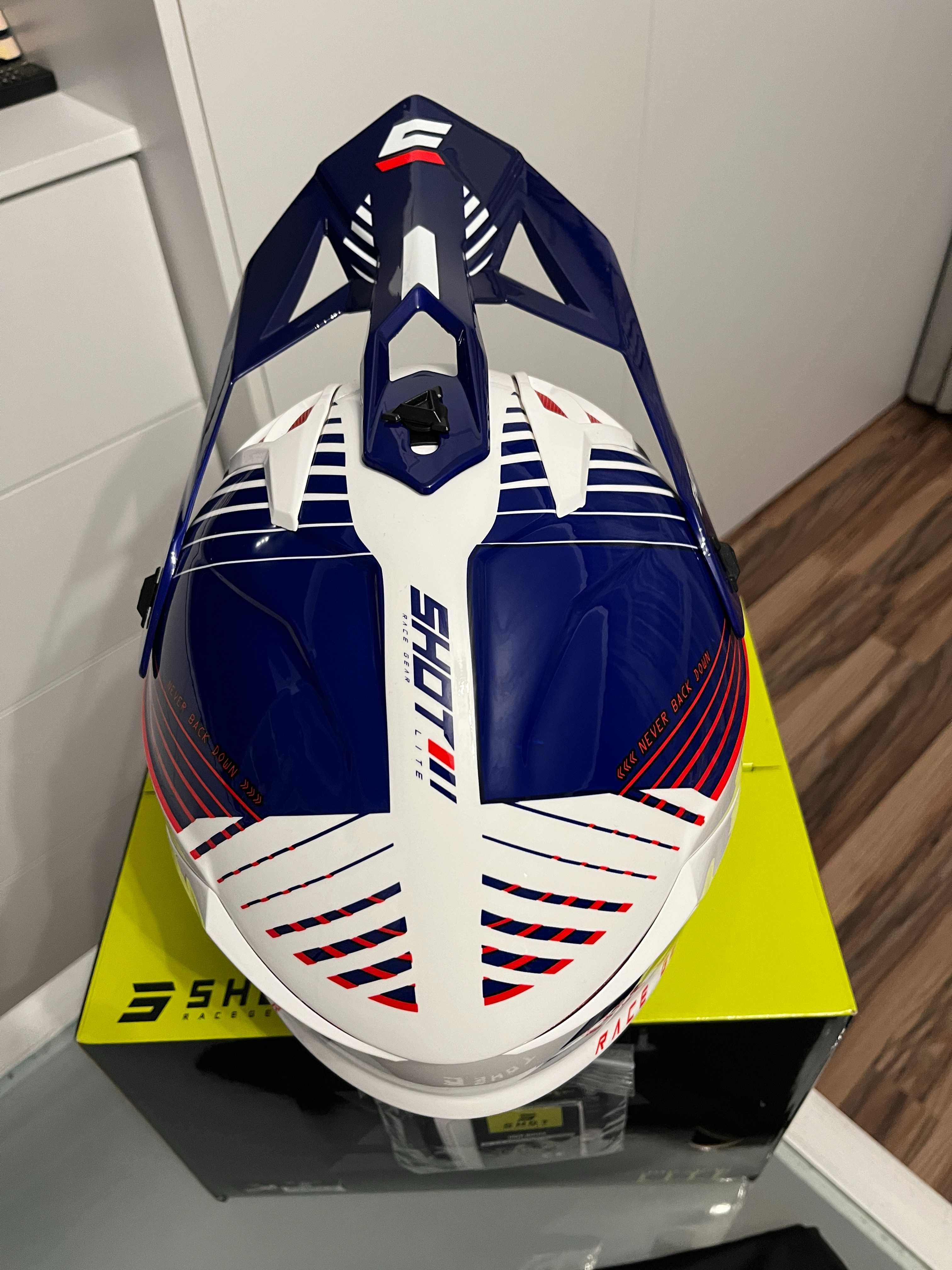 Kask Shot Fury Navy Red MX (cross,quad,enduro,mtb) GWARANCJA