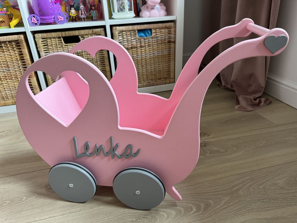 Wózek drewniany dla lalek Lenka