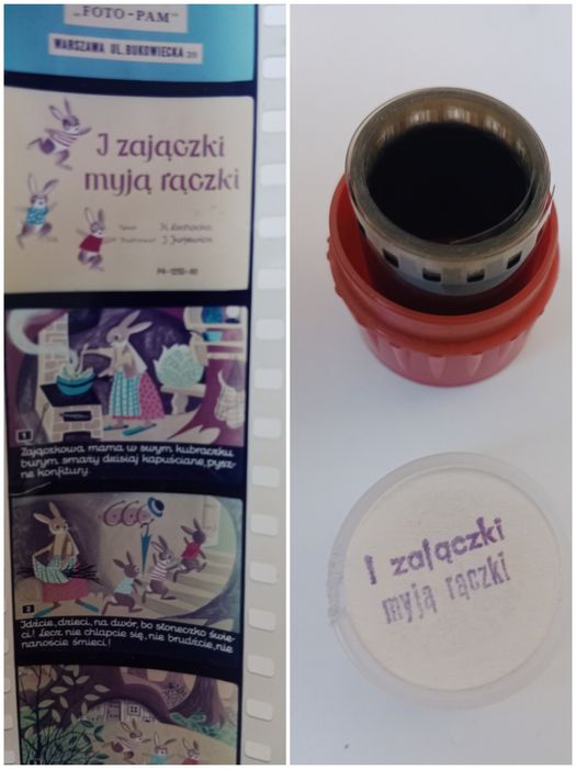 I zajączki myją rączki bajka na kliszy do projektora rzutnika Ania