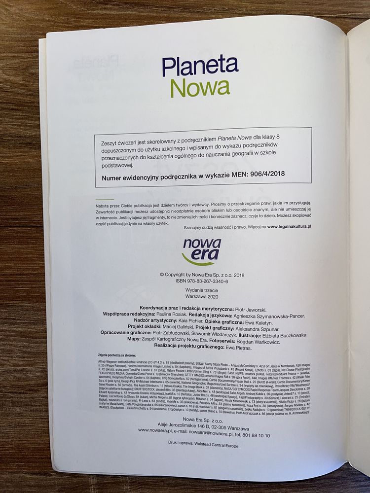 Planeta Nowa. Zeszyt ćwiczeń do geografii dla klasy 8