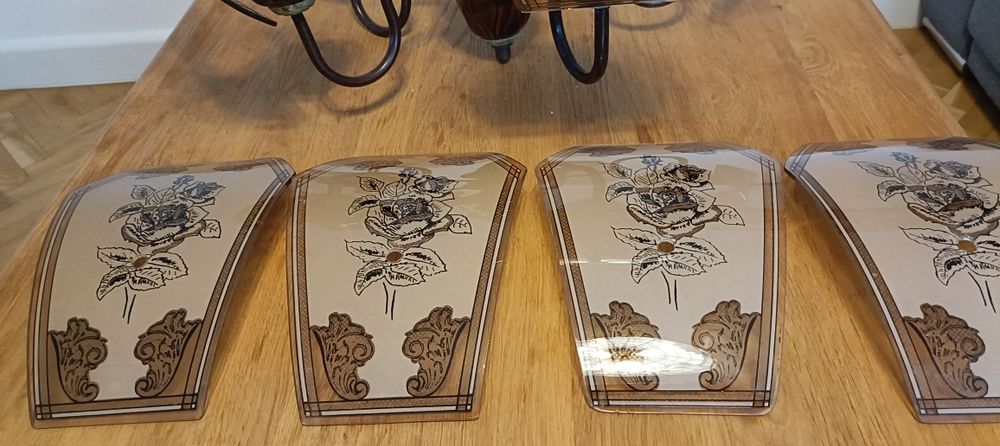 Piękny stary ceramiczny żyrandol PRL