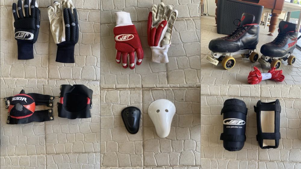 Equipamento de hoquei patins