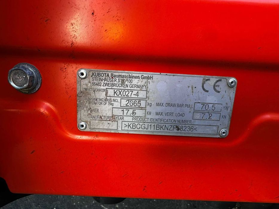 Kubota KX27-4 , 2022r 1000mgh