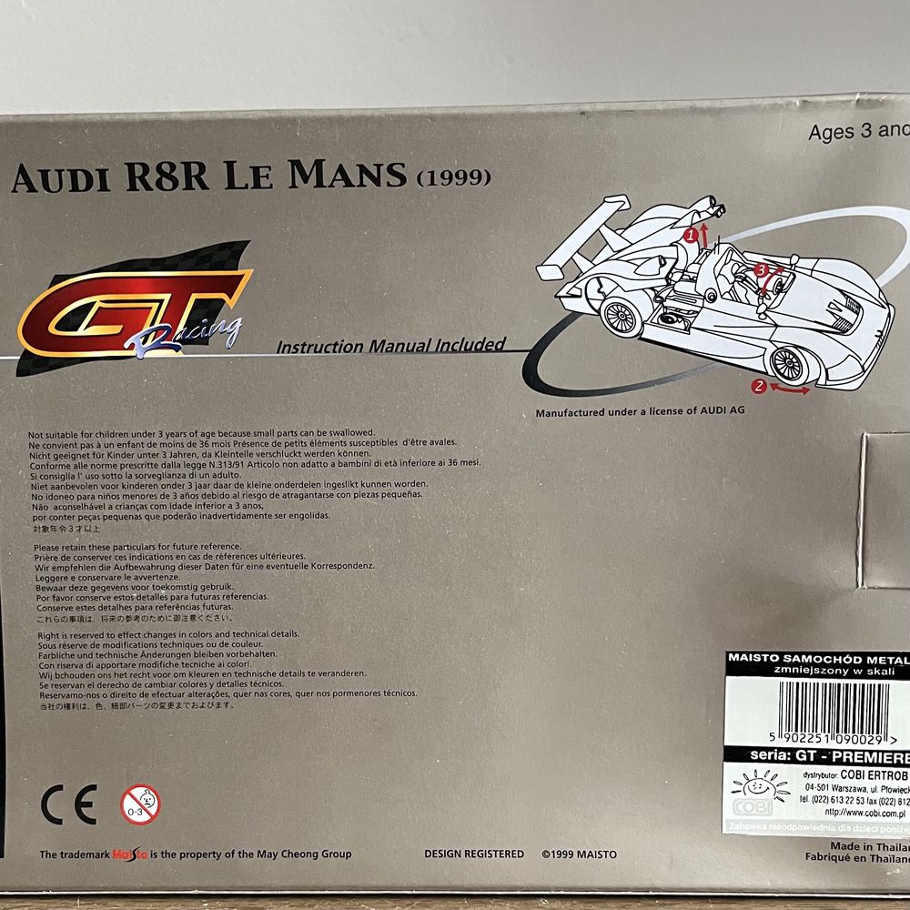 Maisto Audi R8R Le Mans (1999) - model kolekcjonerski 1:18