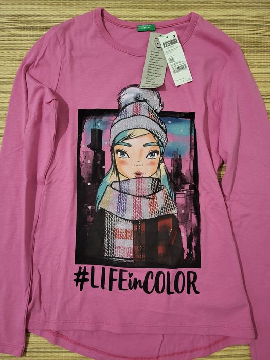 Camisola de manga comprida  "Benetton"-Tamanho 11-12y