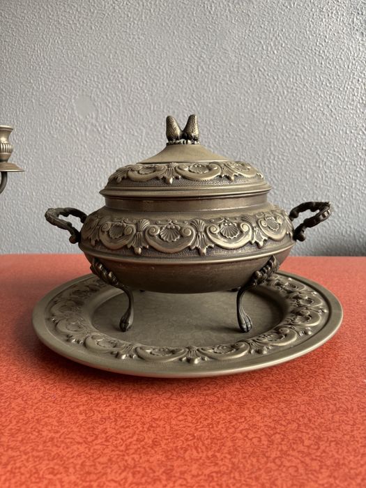 Conjunto de prata para decoração