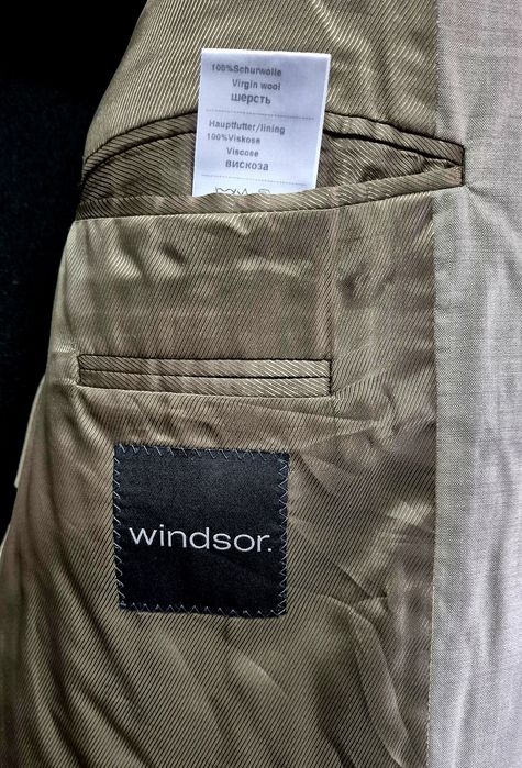 WINDSOR roz. 102 XL garnitur męski Premium wełna 100's