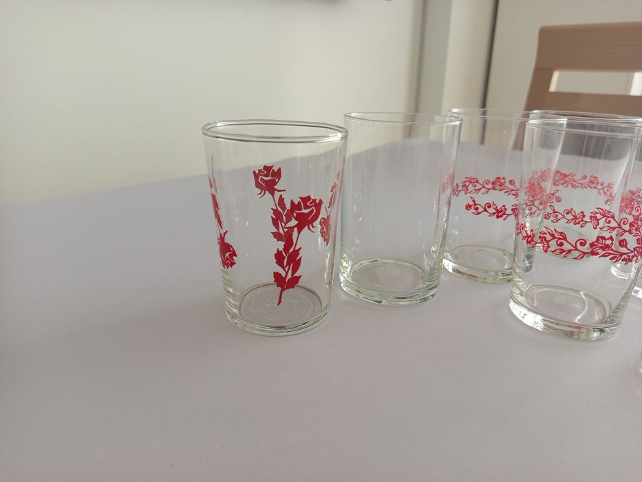 Zestaw szklanek PRL