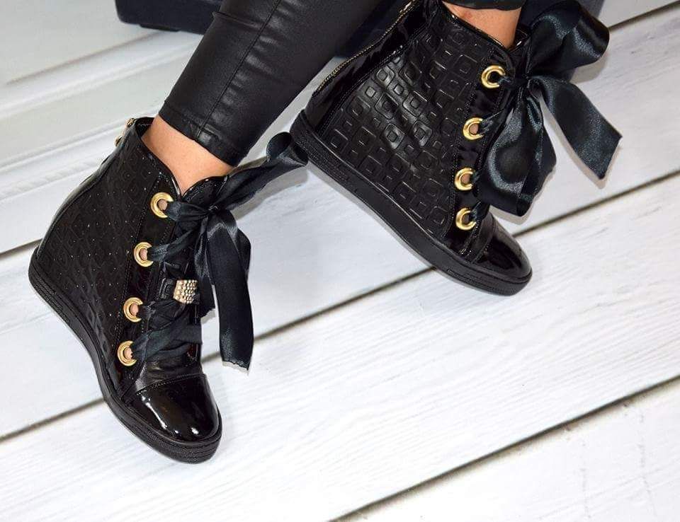 Elegancki buty sneakersy lakierowane wiosna 37 38 39