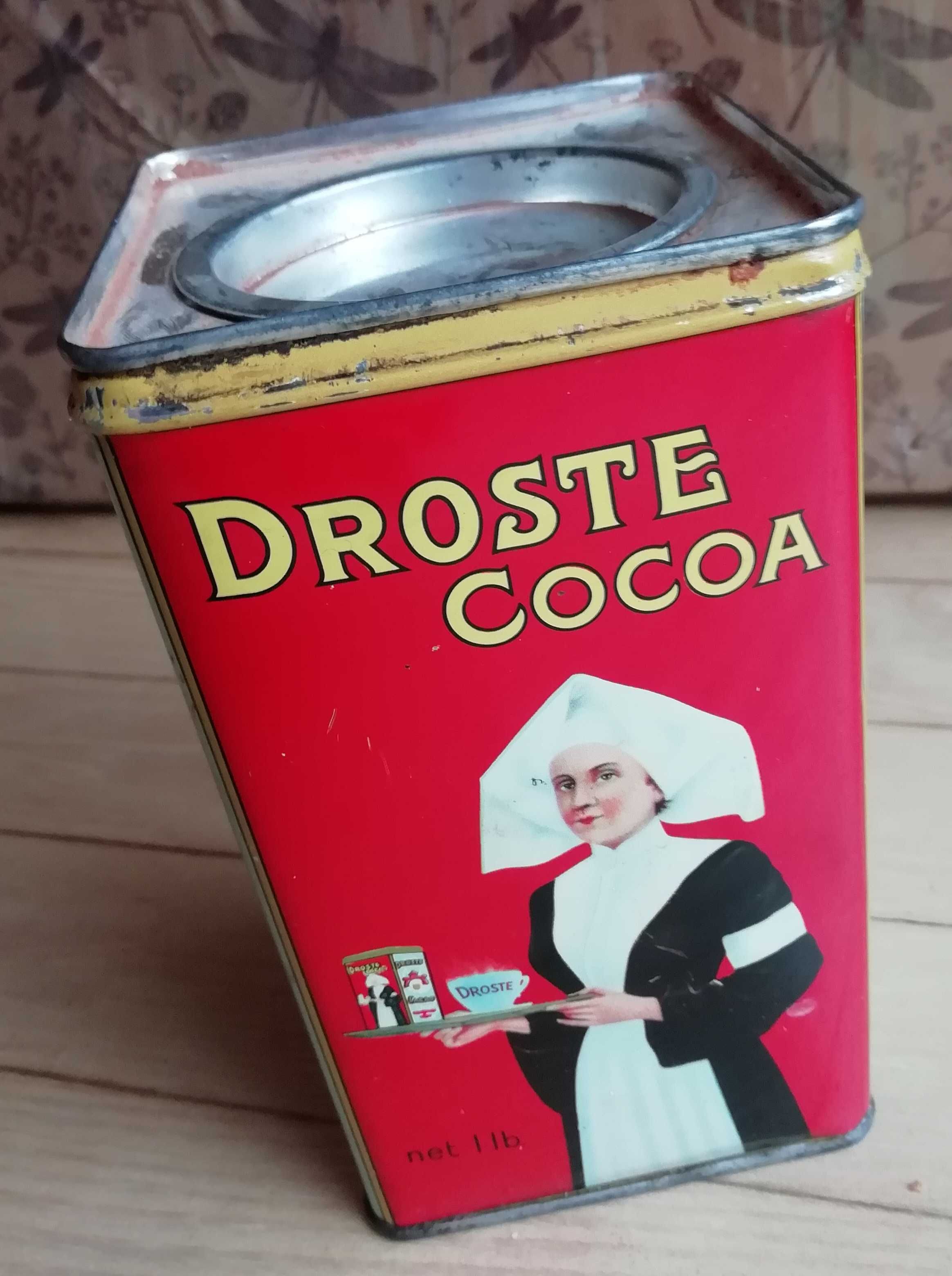 DROSTE CACAO VINTAGE 1 funt = 453 gramy stara puszka po kakao