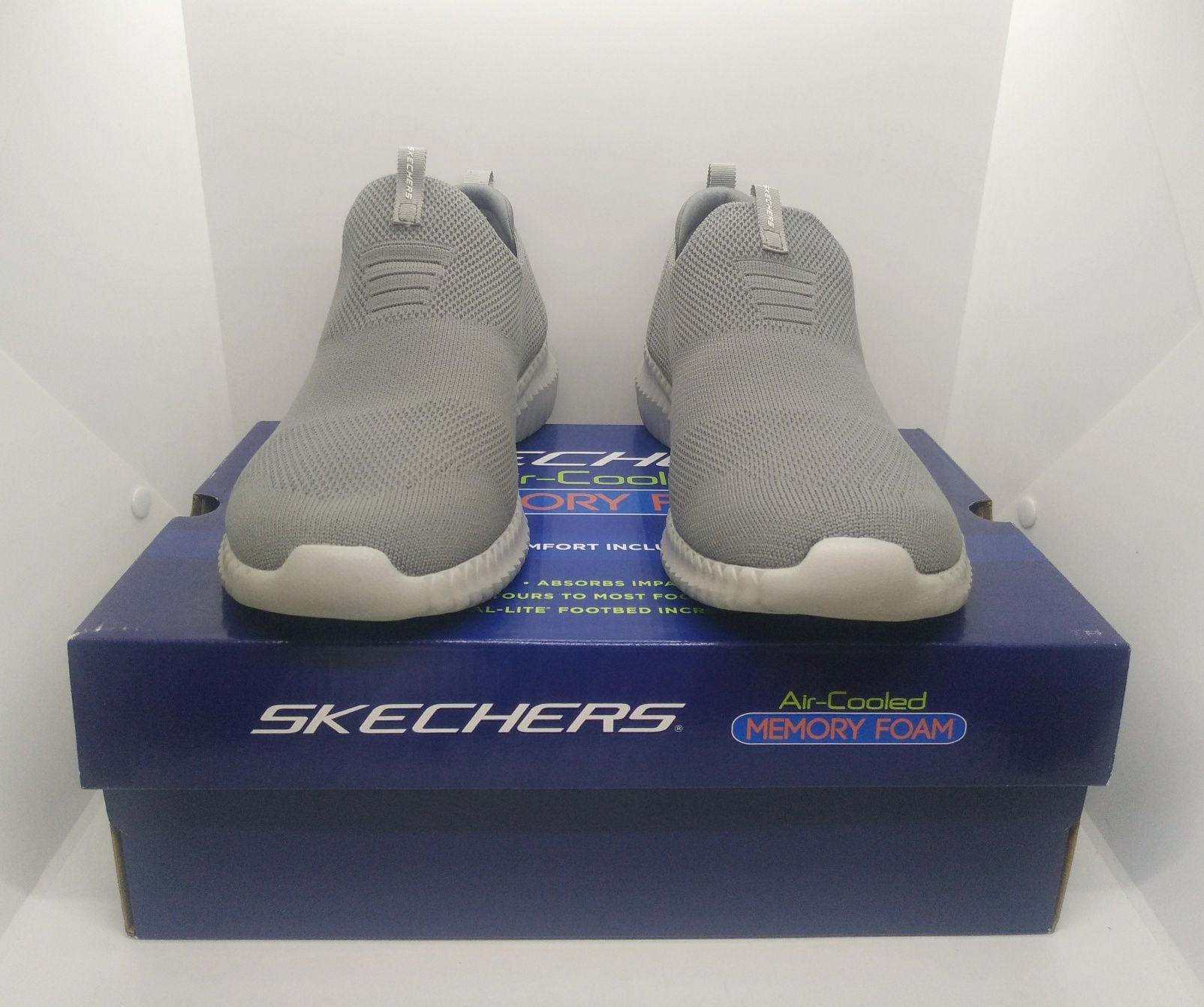 Стрейч 25,5см кроссовки слипоны Skechers Elite Flex оригинал