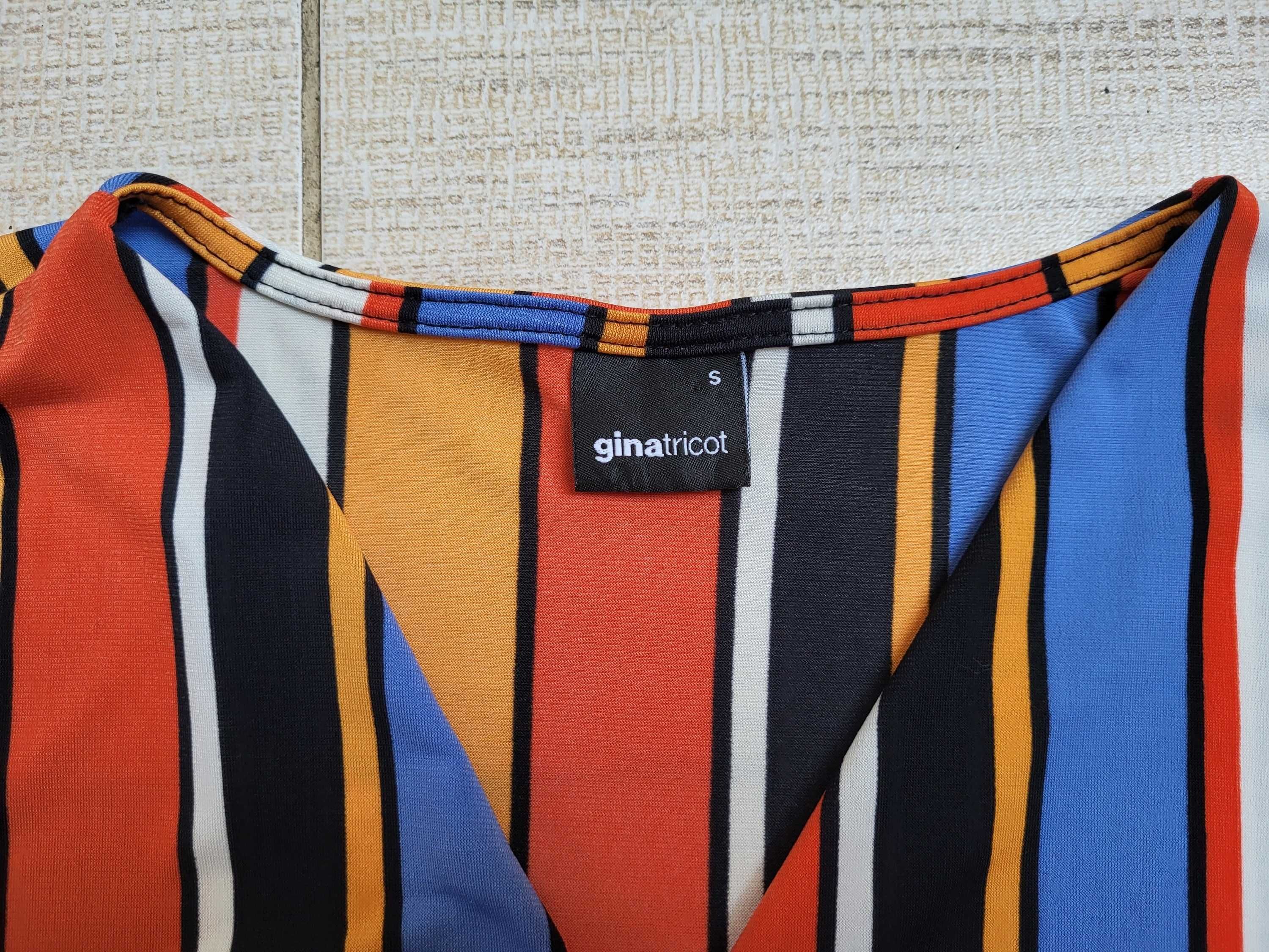 krótka bluzka w z długim rękawem vintage, retro styl Gina Tricot 36/S