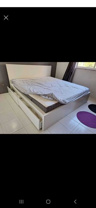 Cama MALM IKEA + Estrado + 2 Gavetas arrumação [200x180]