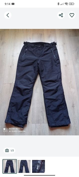 Jak nowe spodnie zimowe narciarskie Crivit damskie czarne 44-46 XL