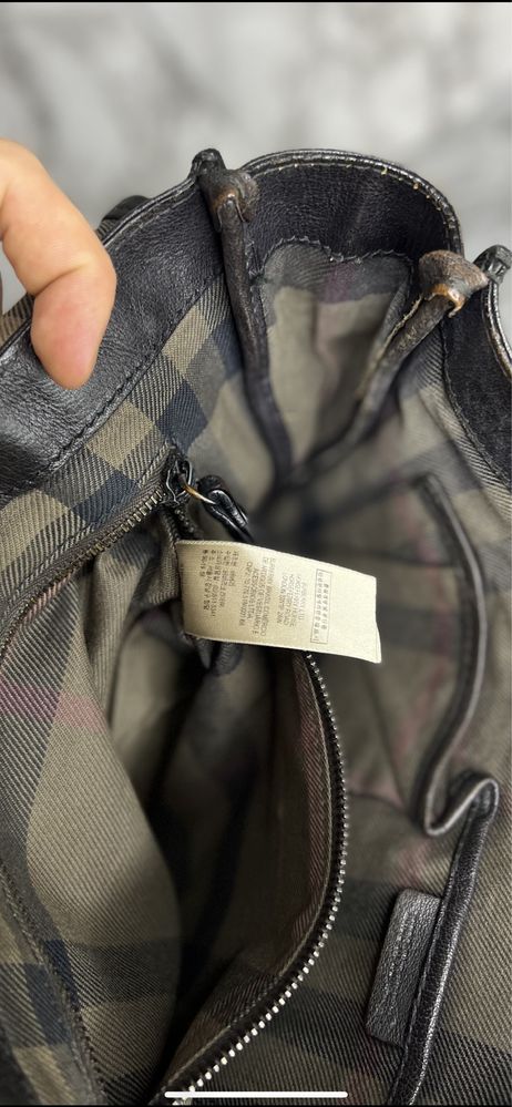 Сумка через плечо кожаная Burberry оригинал винтаж номерная
