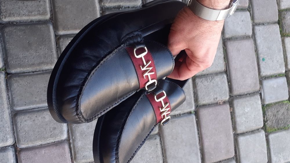 Мужские новые кожаные лоферы-мокасины Walk London EU 10-43pCт 29см.