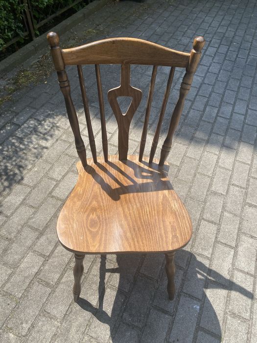 Krzesła drewniane, solidne, oryginalne PRL