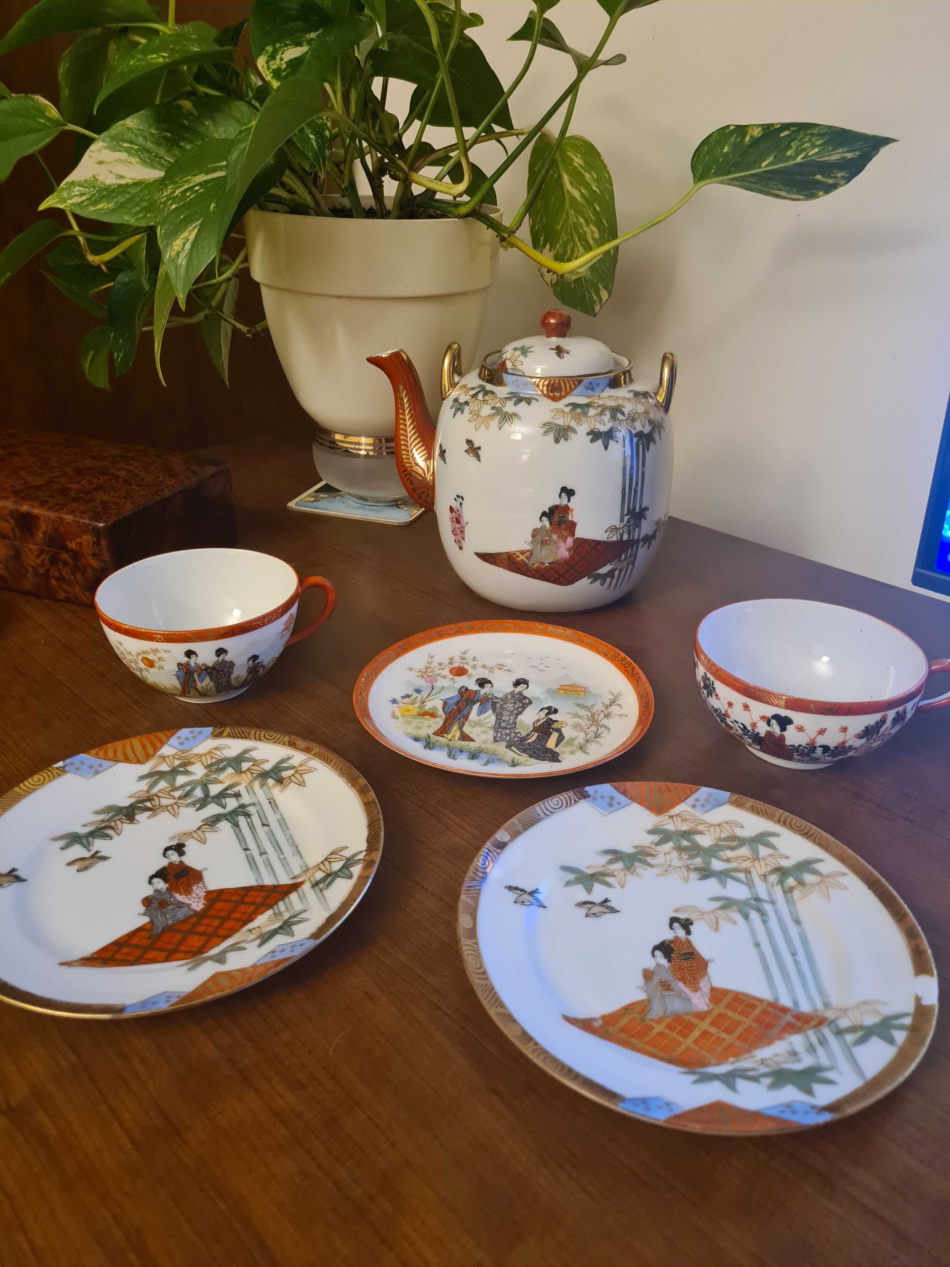 Chiński zestaw porcelana