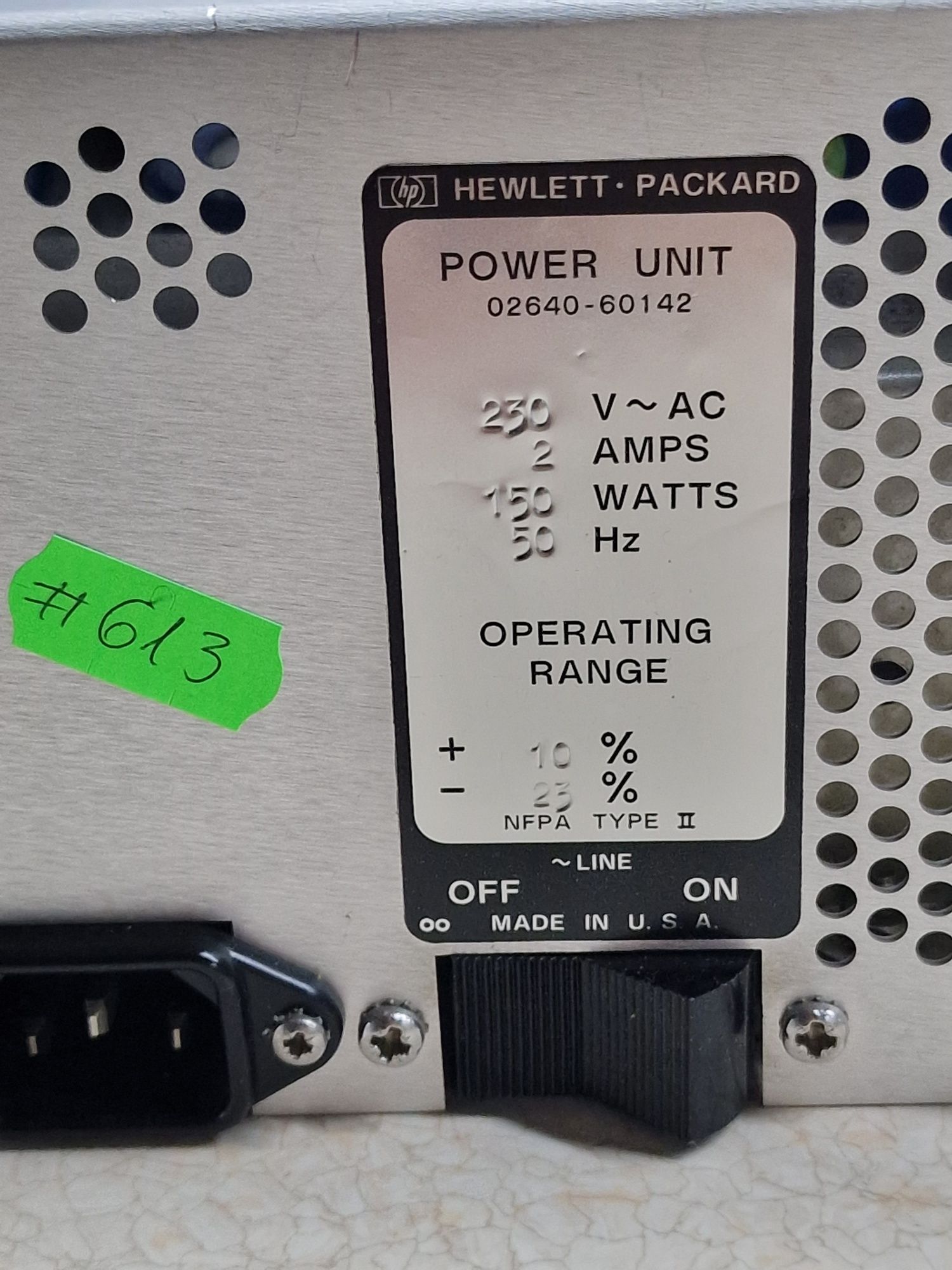 #613   HP 02640 - 60142  230VAC 150W / Power Supply