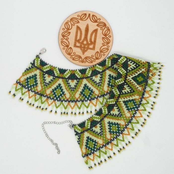 Елегантне намисто силянка ручної роботи з чеського бісеру Preciosa