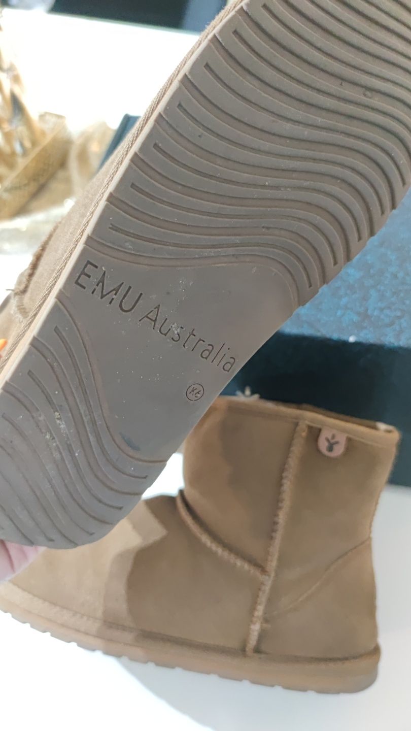 EMU Australia camel botki ugg ciepłe skórzane 38 śniegowce