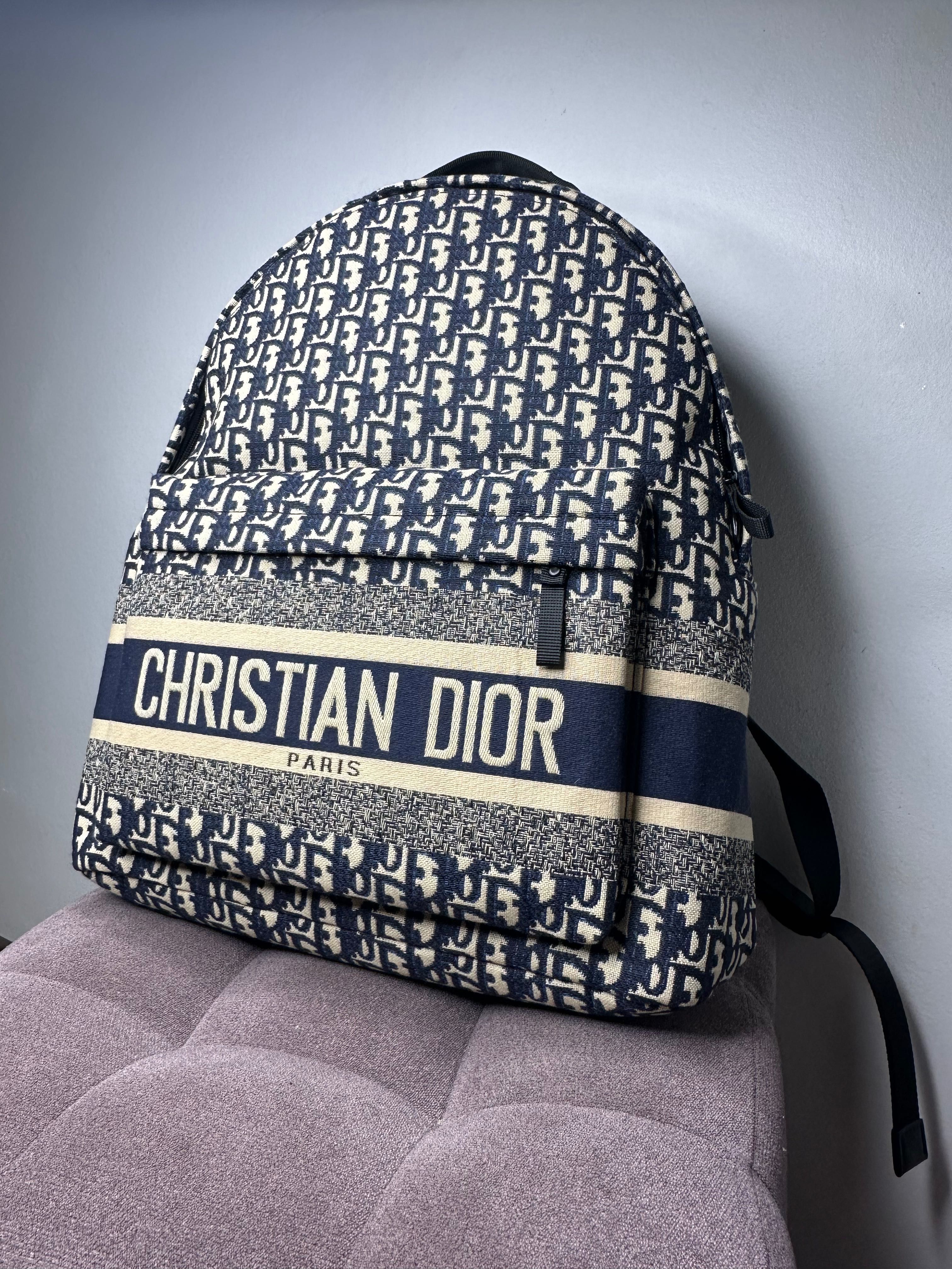 Жіночий рюкзак “Dior” синій/чорний