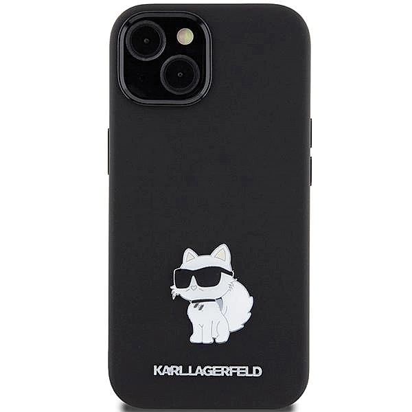 Etui Karl Lagerfeld Silicone Choupette Metal Pin na iPhone 15 Plus / 1