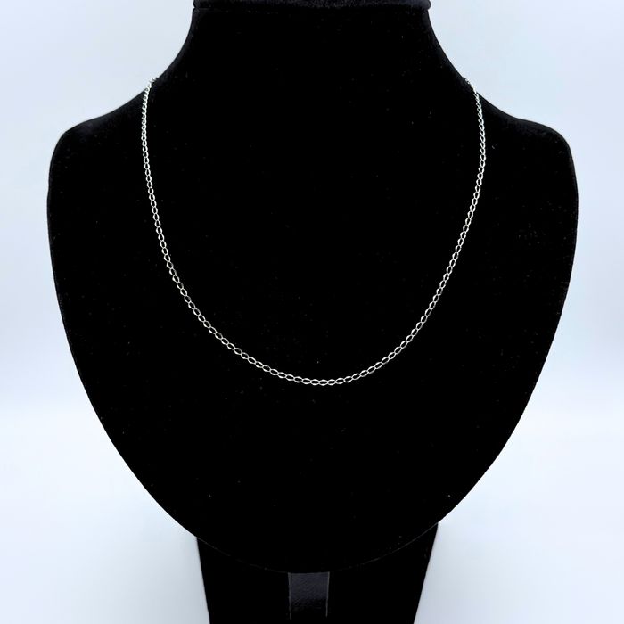 Łańcuszek Srebrny Splot Twisted Oval 45cm / 1,7mm - Stal chirurgiczna