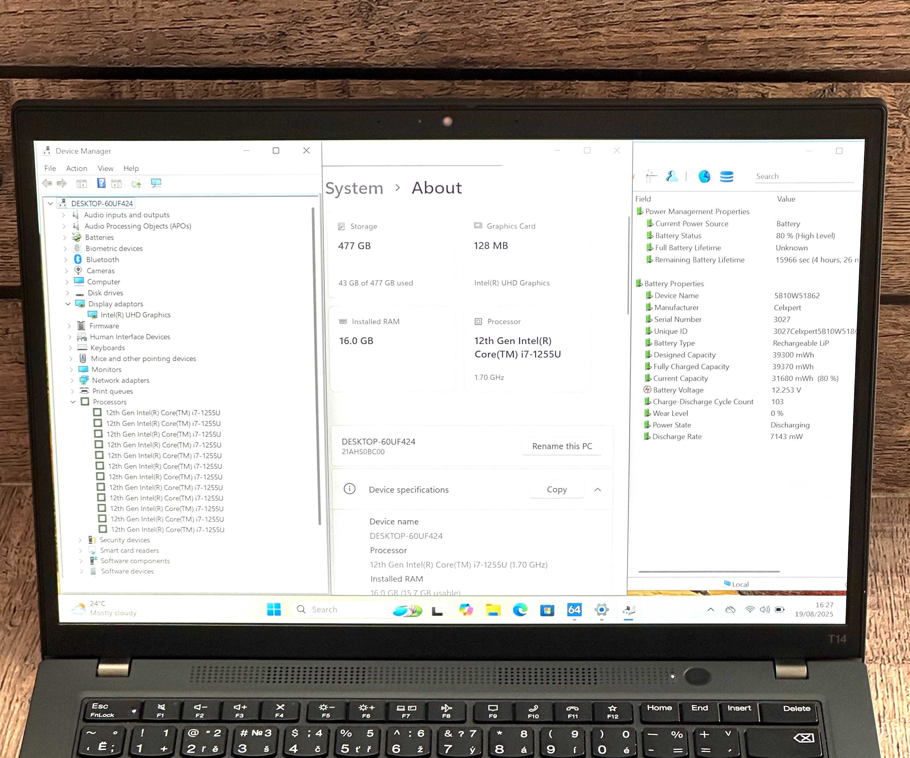 Ноутбук Lenovo ThinkPad T14 Gen 3/i7-1255U/16/512GB/Магазин/Гарантія!