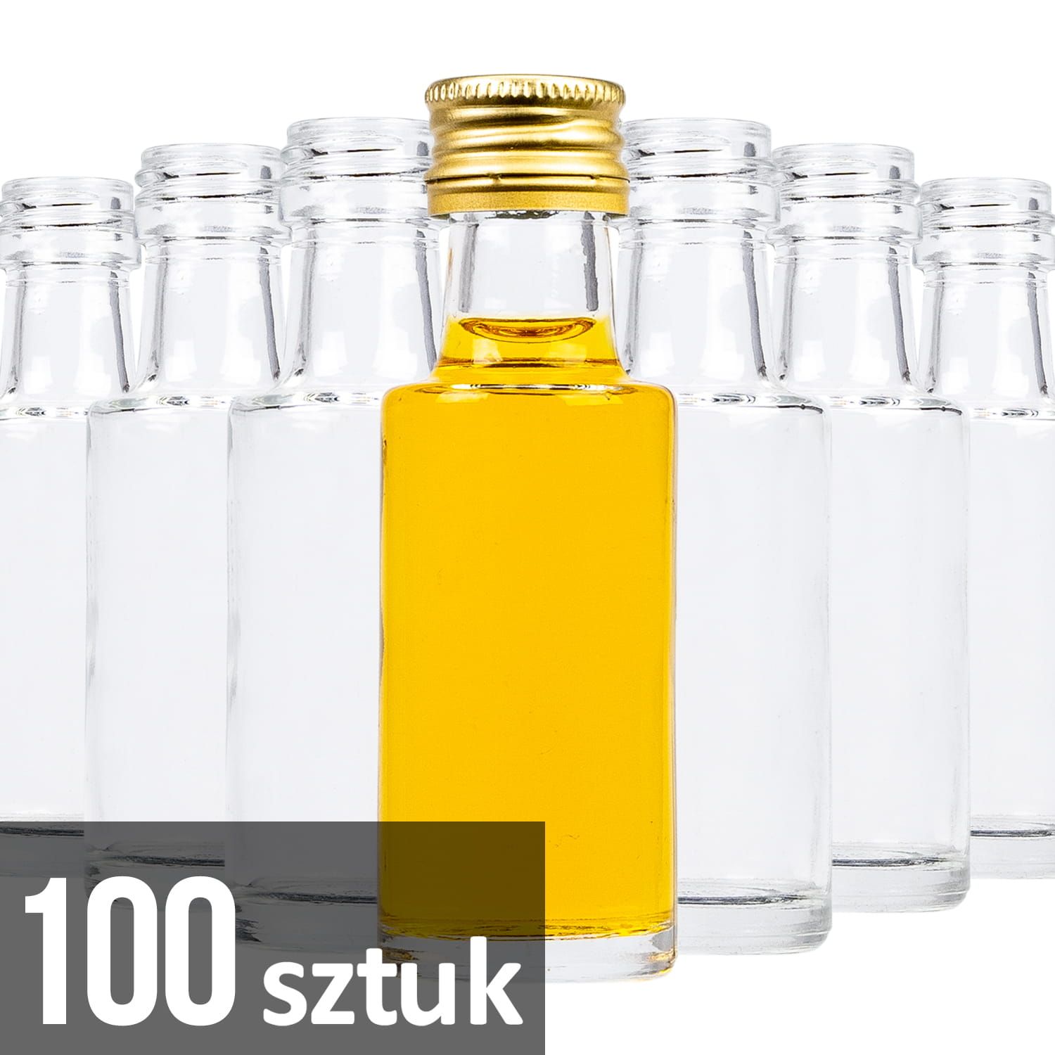 100x butelka MONOPOLOWA 20 ml na weselę wódkę bimber + zakrętki