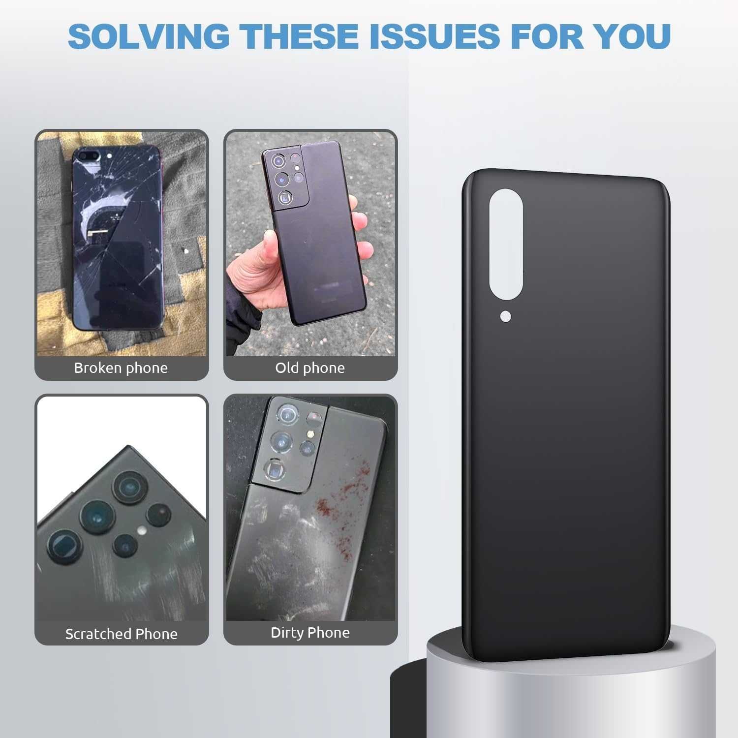 KLAPKA BATERII DO Xiaomi Mi 9 BLUE niebieska + zestaw naprawczy
