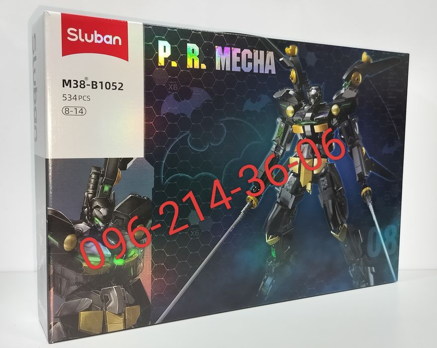 Конструктор P.R. Mecha SLUBAN M38-B1052 Робот Black Bat 534 дет
