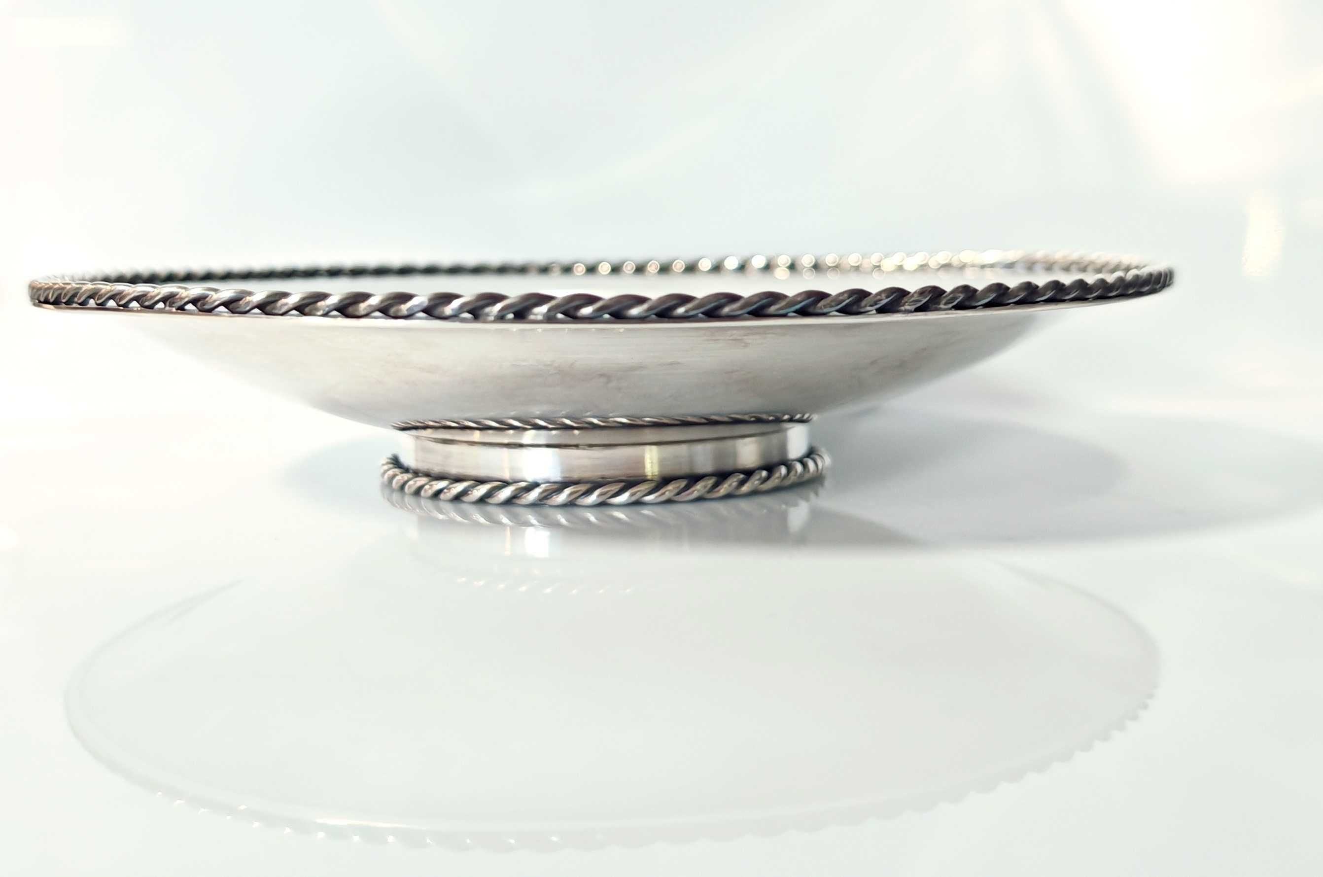 Srebrna Patera 800 taca zabytkowa misa ART DECO Antyk Niemcy AG 388 gr