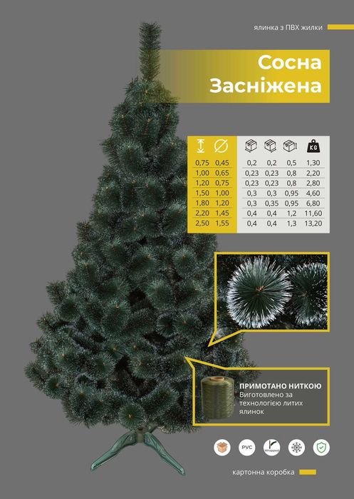 ЯЛИНКА штучна, гірлянди, віночки