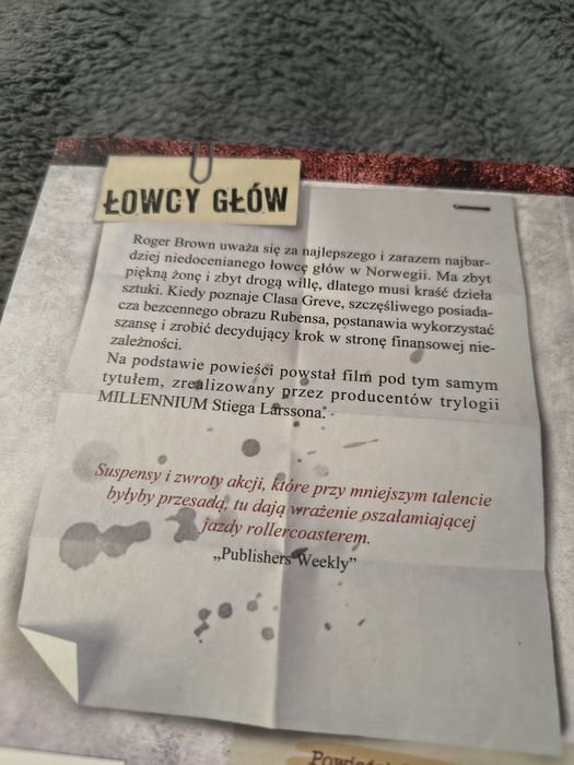 Łowcy głów - książka w dobrym stanie