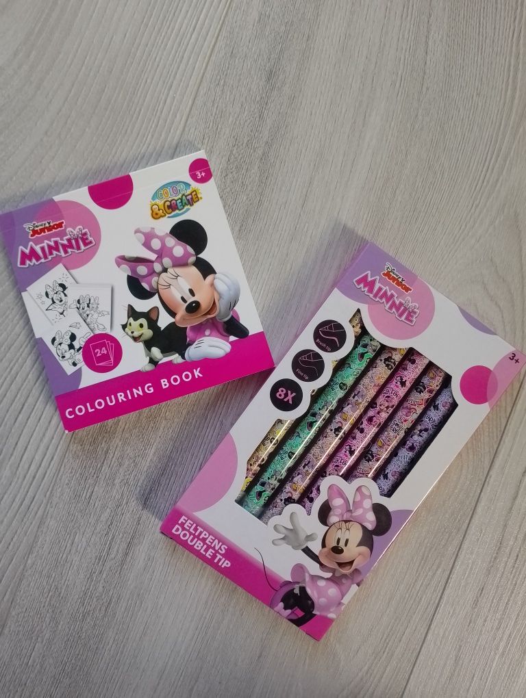 Zestaw Minnie Mouse markery+malowanka