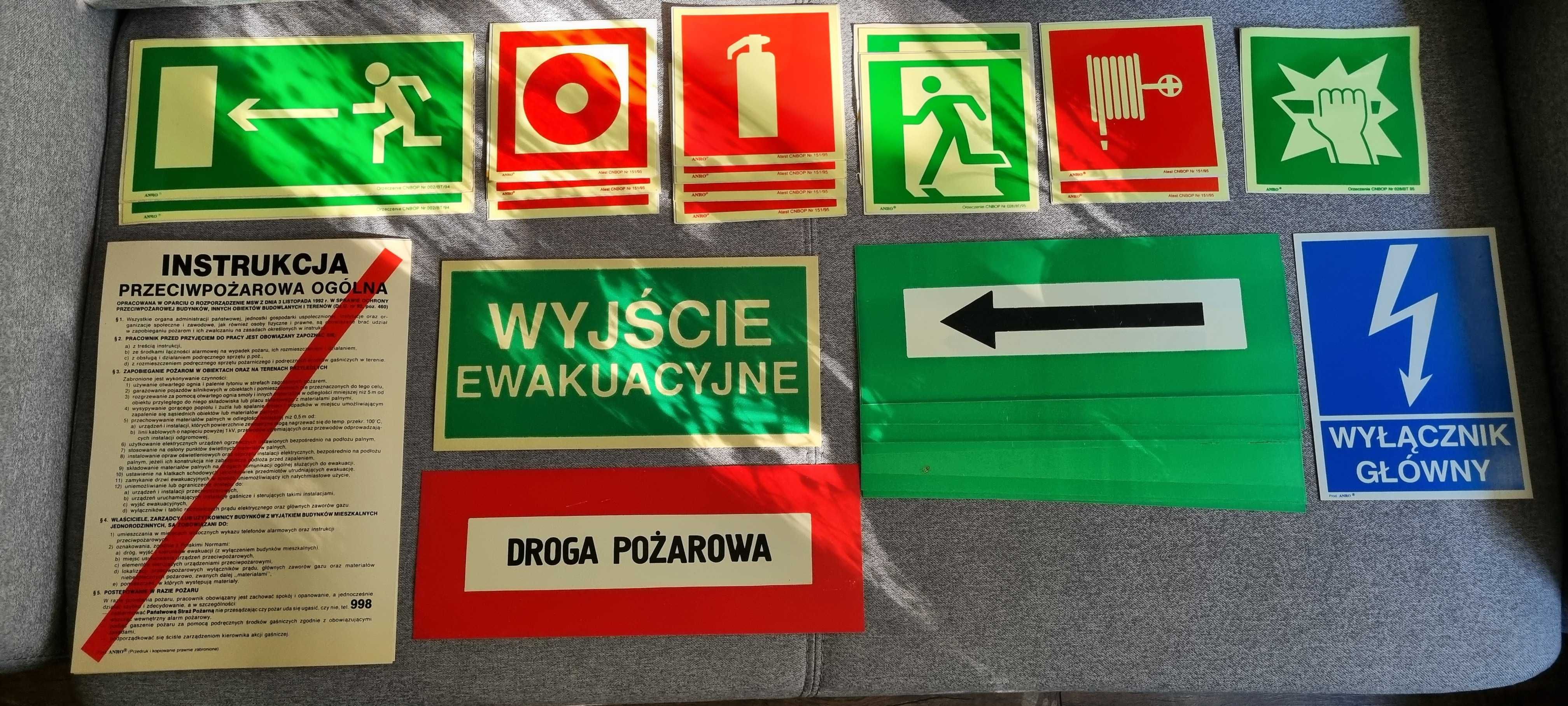 Znaki BHP informacyjne  35szt.