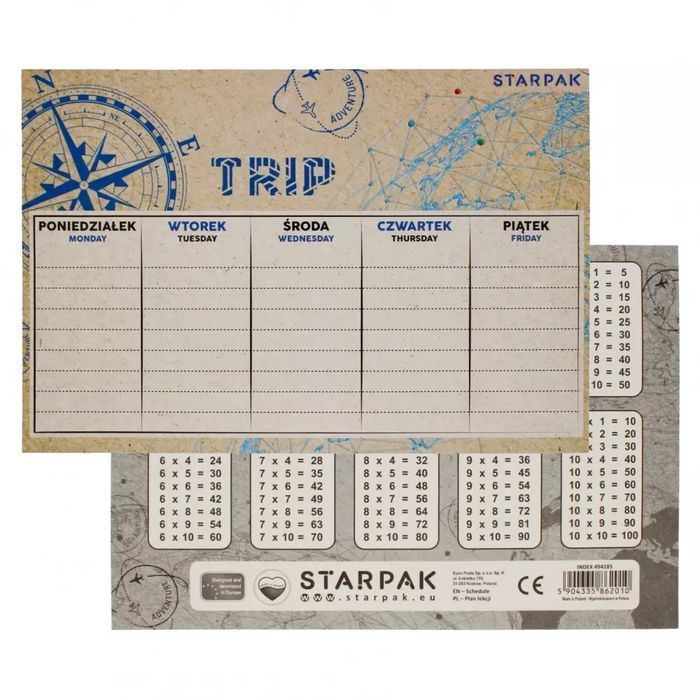 Plan Lekcji Tabl Mnoz A5 Trip Starpak Pb25/750. Starpak