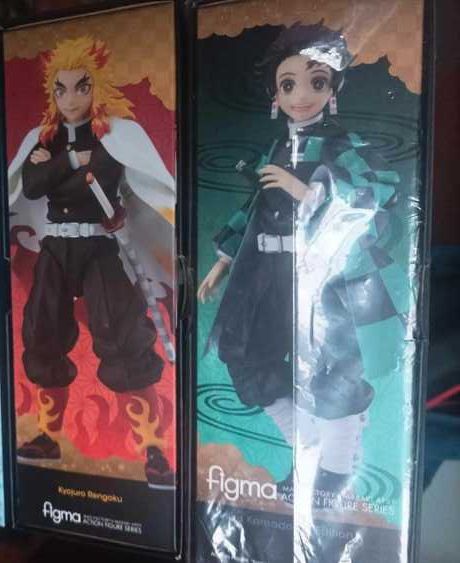 Figuras Demon Slayer Figma Rengoku + Tanjiro DX (novos/selados)