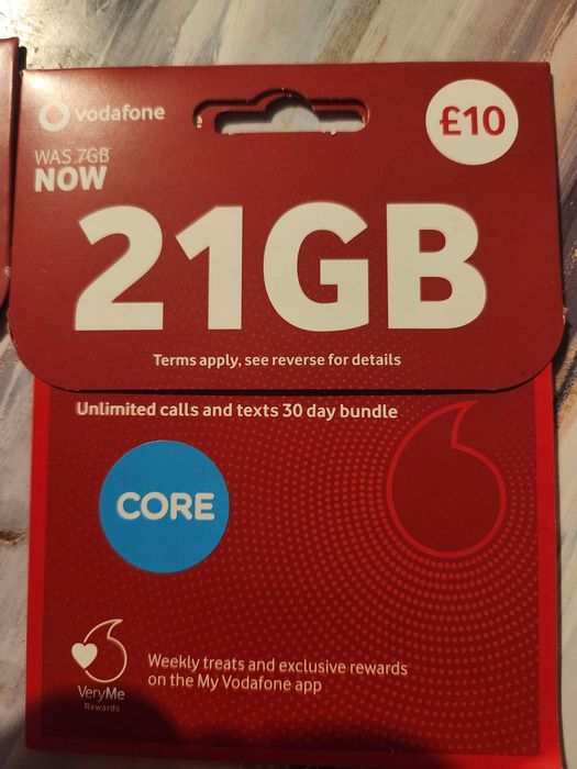 Vodafone UK karta sim Wielka Brytania