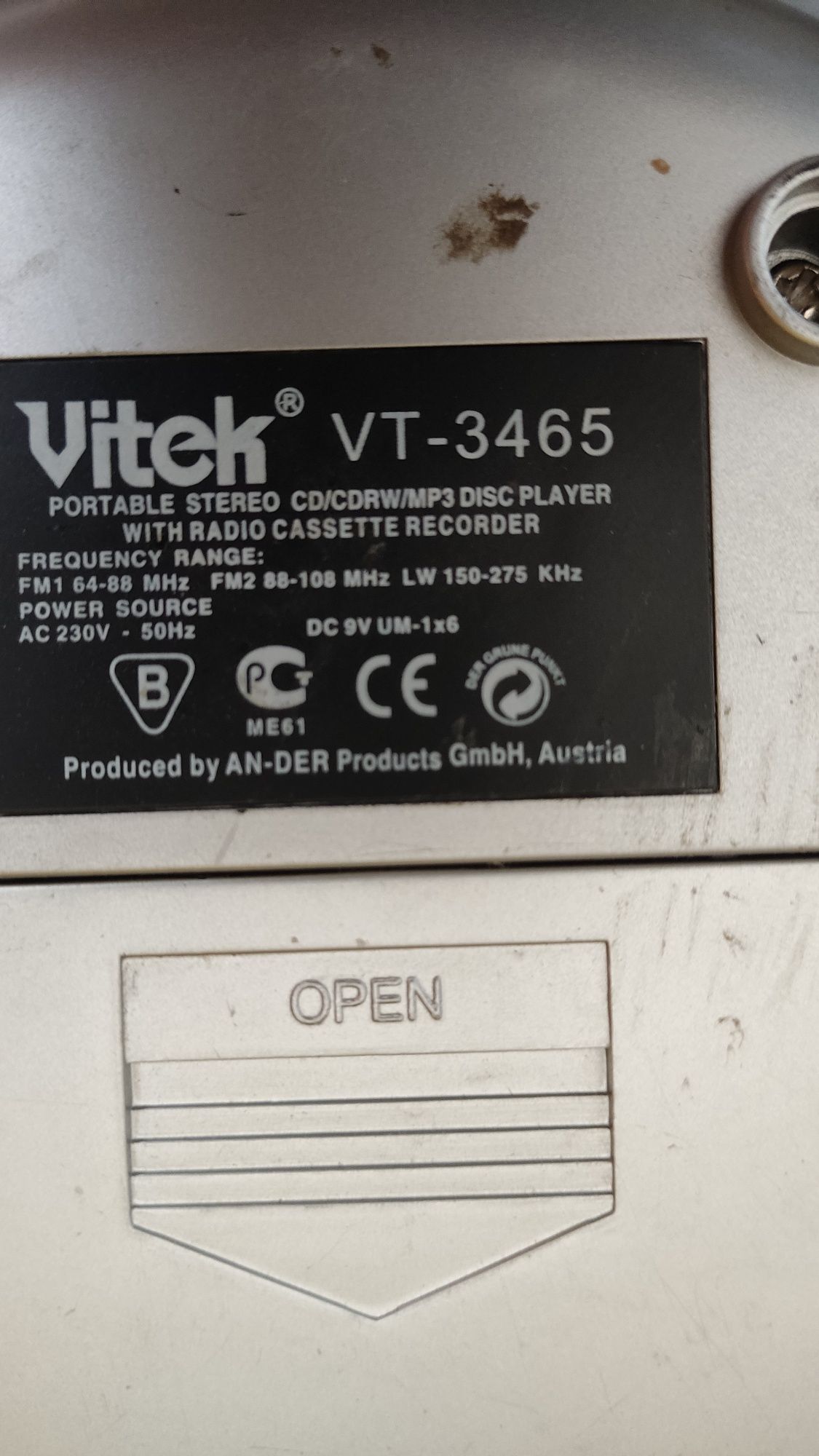 Музыкальный центр Vitek VT-3465