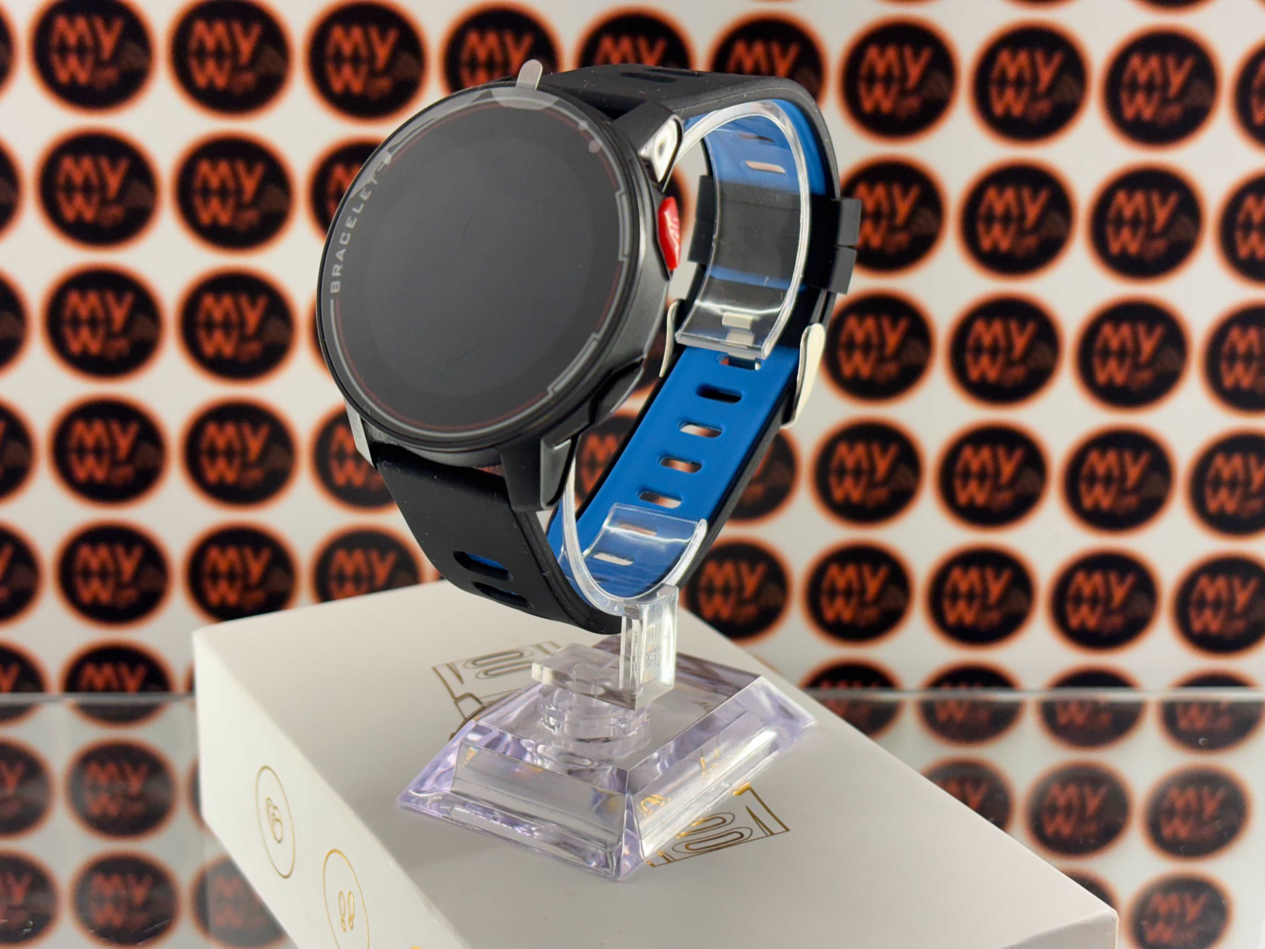 Smartwatch monitor de frequência cardíaca resistente a água.