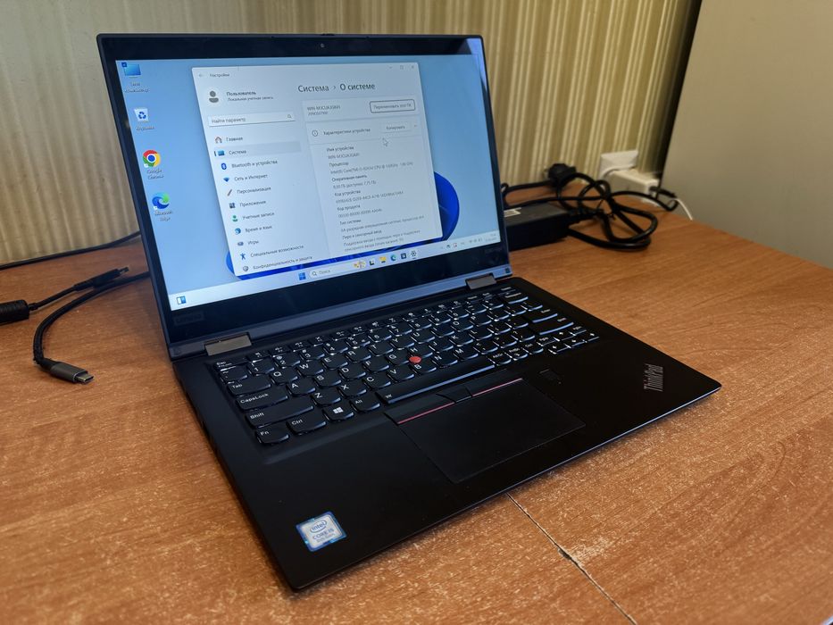 Ноутбук Lenobo X390Yoga core i5 8gen сенсорний