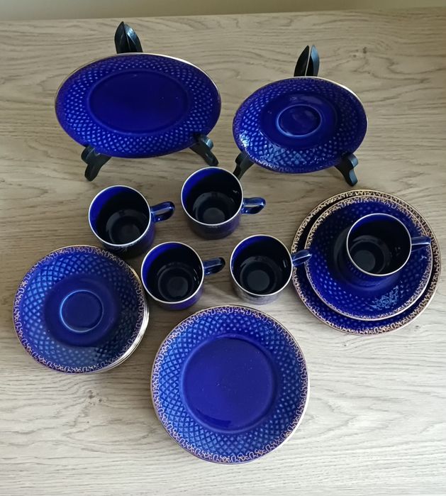 Tułowice PRL -zestaw do kawy i ciasta