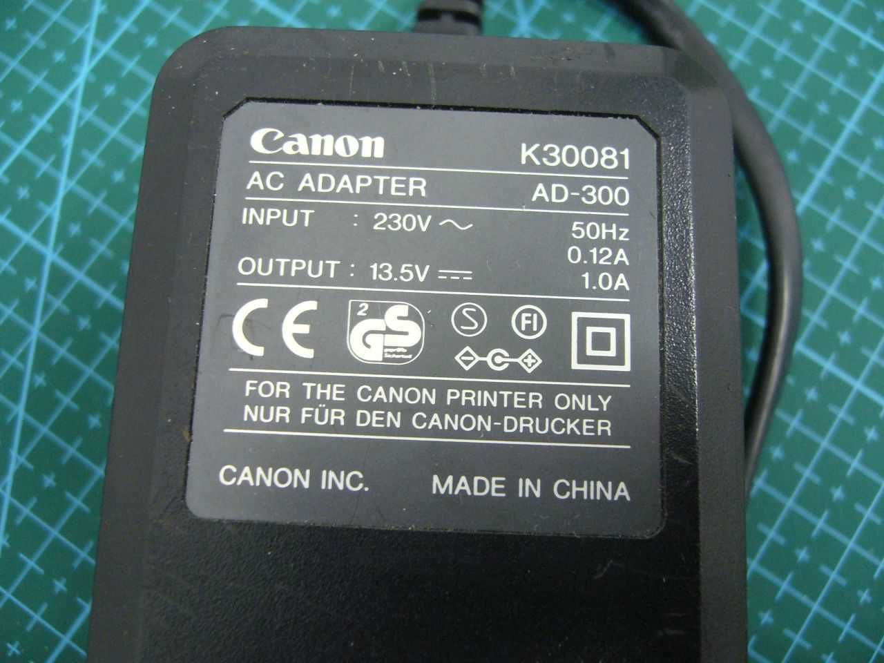 Zasilacz Canon K30081 AD-300 13,5V / 1A