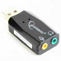 Перехідник USB2.0-Audio GEMBIRD (SC-USB2.0-01) 3.5 мм jack, USB,