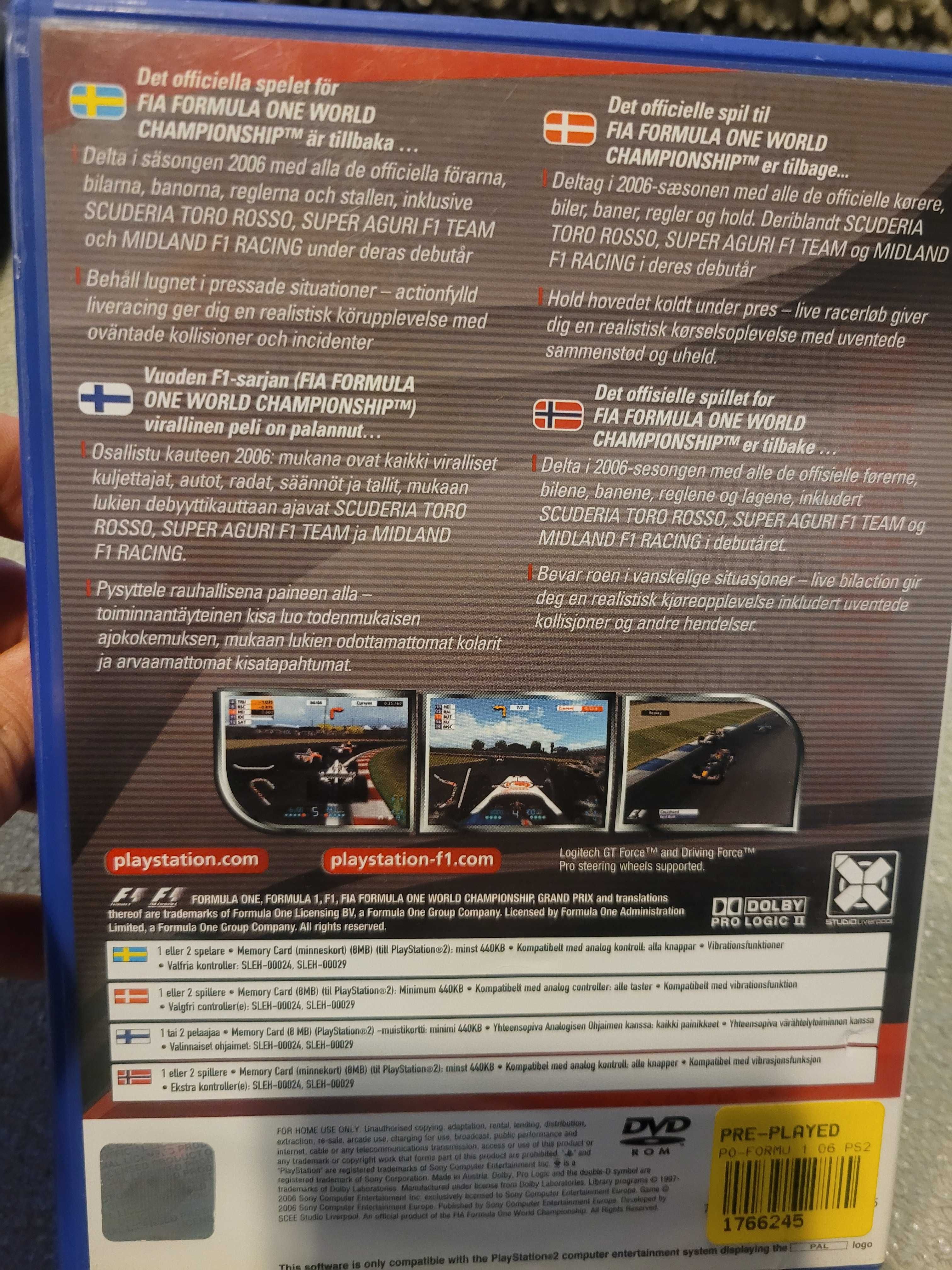 Formula 1 06 ps2 gra